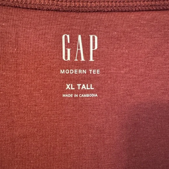 NWT GAP Modern Twist Front Sweetheart Tshirt XL Tall in Dry Rose Pink - Picture 4 of 5